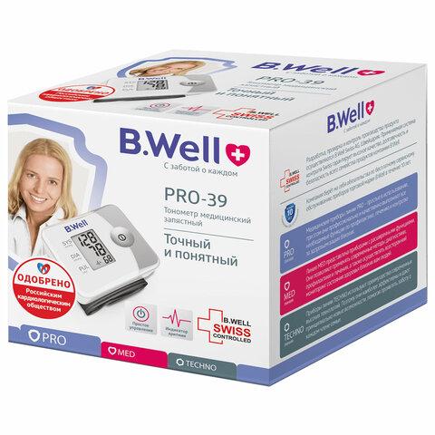 Тонометр (МЕД РегУд) B.WELL PRO-39, манжета 13,5-21,5 см, автоматический, на запястье, питание 2хААА