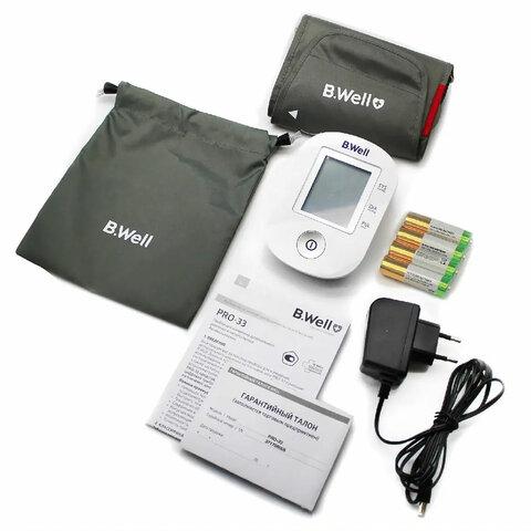 Тонометр (МЕД РегУд) B.WELL PRO-33ad, манжета 22-42 см, автоматический, на плечо, блок питания, PRO-33 ad