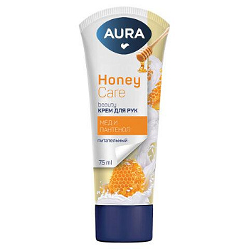 Крем для рук питательный 75 мл, AURA Honey Care "Мёд и пантенол", 14796